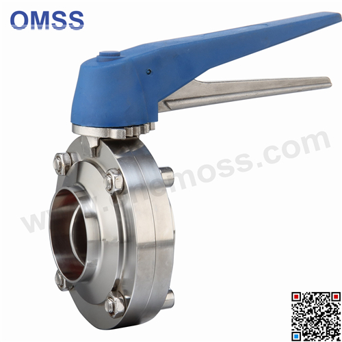 Sanitary Butterfly Valves Weld End with Plastic Handle