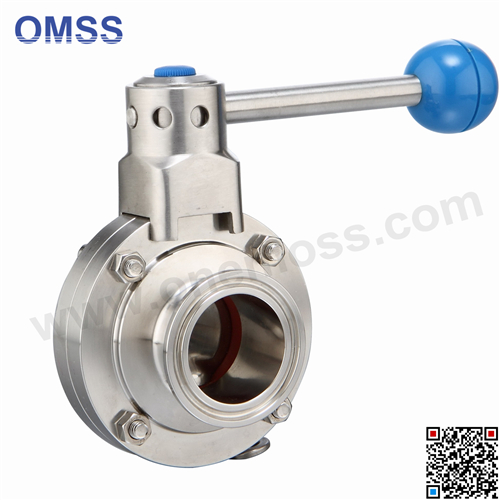 Sanitary Butterfly Valves Clamp End with Pull Handle