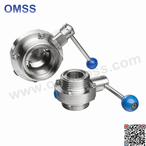 Sanitary Butterfly valve with thread ends